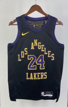 NBA Men 2024 Los Angeles Lakers Black City Version #24 BRYANT Jersey High Quality Name and Number Print