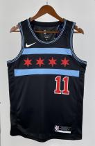 NBA 2019 Chicago Bulls City Edition Black #11 DEROZAN Swingman Jersey High Quality