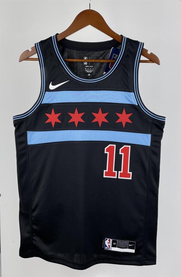 NBA 2019 Chicago Bulls City Edition Black #11 DEROZAN Swingman Jersey High Quality