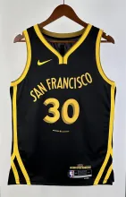 NBA Men 2024 Golden State Warriors City Edition #30 CURRY Swingman Jersey