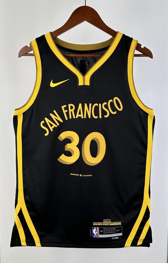 NBA Men 2024 Golden State Warriors City Edition #30 CURRY Swingman Jersey