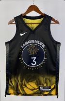 NBA Men Season 2023 Golden State Warriors Black #3 PAUL Jersey High Quality Name and Number Print