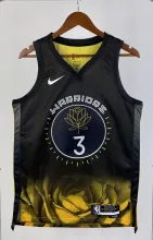 NBA Men Season 2023 Golden State Warriors Black #3 PAUL Jersey High Quality Name and Number Print