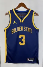 NBA Men Season 2023 Golden State Warriors Blue with Jordan Logo #3 PAUL Jersey High Quality Name and Number Print