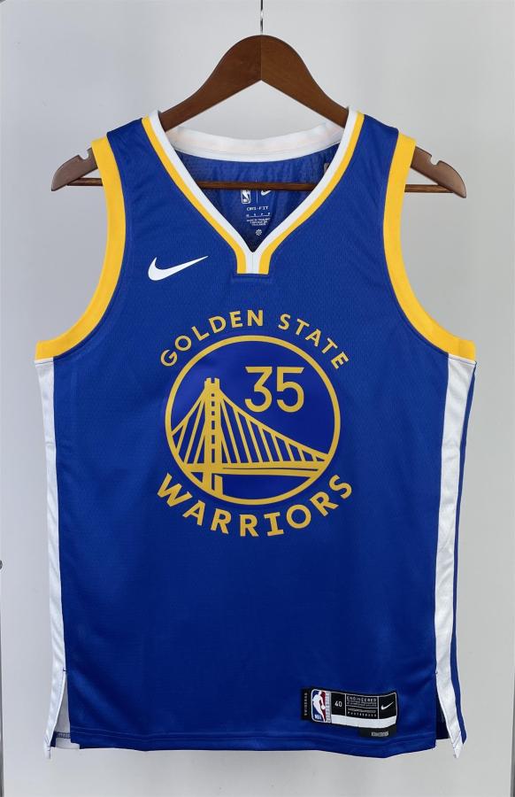 NBA Men 2023 Golden State Warriors Blue #35 DURANT Swingman Jersey