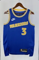NBA Men Season 2023 Golden State Warriors Blue Retro #3 PAUL Jersey High Quality Name and Number Print