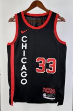NBA 2024 Chicago Bulls City Edition Black #33 PIPPEN Jersey High Quality