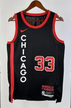 NBA 2024 Chicago Bulls City Edition Black #33 PIPPEN Jersey High Quality