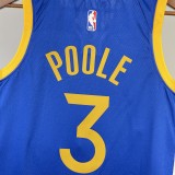 NBA Men 2023 Golden State Warriors Blue #3 POOLE Swingman Jersey