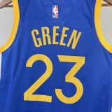 NBA Men 2023 Golden State Warriors Blue #23 GREEN Swingman Jersey