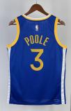 NBA Men 2023 Golden State Warriors Blue #3 POOLE Swingman Jersey