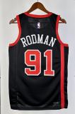 NBA 2024 Chicago Bulls City Edition Black #91 RODMAN Jersey High Quality