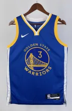 NBA Men 2023 Golden State Warriors Blue #3 PAUL Swingman Jersey