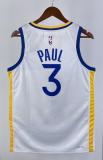 NBA Men 2023 Golden State Warriors White #3 PAUL Swingman Jersey