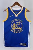 NBA Men 2023 Golden State Warriors Blue #33 WISEMAN Swingman Jersey