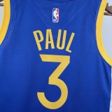 NBA Men 2023 Golden State Warriors Blue #3 PAUL Swingman Jersey