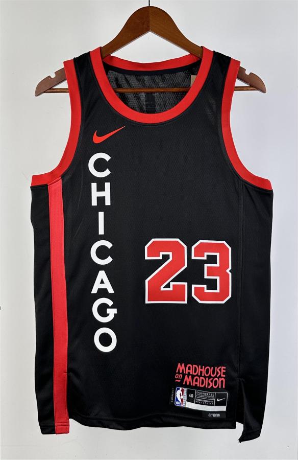 NBA 2024 Chicago Bulls City Edition Black #23 JORDAN Jersey High Quality