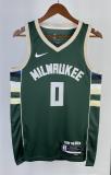 NBA Men 2023 Milwaukee Bucks Green #0 LILLARD Jersey High Quality Name and Number Print