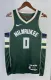 NBA Men 2023 Milwaukee Bucks Green #0 LILLARD Jersey High Quality Name and Number Print