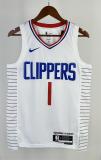 NBA Season 2023 Men Los Angeles Clippers White #1 HARDEN Jersey High Quality Name and Number Print
