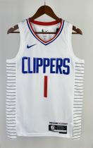 NBA Season 2023 Men Los Angeles Clippers White #1 HARDEN Jersey High Quality Name and Number Print