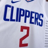 NBA Season 2023 Men Los Angeles Clippers White #2 LEONARD Jersey High Quality Name and Number Print