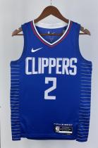 NBA Season 2023 Men Los Angeles Clippers Blue #2 LEONARD Jersey High Quality Name and Number Print