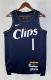 NBA Season 2024 Men Los Angeles Clippers Navy #1 HARDEN Jersey High Quality Name and Number Print