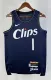NBA Season 2024 Men Los Angeles Clippers Navy #1 HARDEN Jersey High Quality Name and Number Print