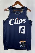 NBA Season 2024 Men Los Angeles Clippers Navy #13 GEORGE Jersey High Quality Name and Number Print