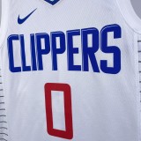 NBA Season 2023 Men Los Angeles Clippers White #0 WESTBROOK Jersey High Quality Name and Number Print