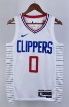 NBA Season 2023 Men Los Angeles Clippers White #0 WESTBROOK Jersey High Quality Name and Number Print