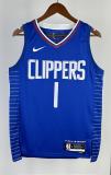 NBA Season 2023 Men Los Angeles Clippers Blue #1 HARDEN Jersey High Quality Name and Number Print