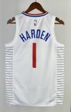 NBA Season 2023 Men Los Angeles Clippers White #1 HARDEN Jersey High Quality Name and Number Print