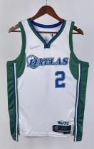 NBA Men 75th Anniversary Season 2022 Dallas Mavericks White #2 IRVING Jersey High Quality Name and Number Print