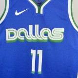 NBA Men Season 2023 Dallas Mavericks Blue #11 IRVING Jersey High Quality Name and Number Print