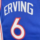 NBA Men 1982-83 Philadelphia 76ers Blue #6 ERVING Swingman Jersey