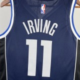 NBA Men Season 2023 Dallas Mavericks Blue with Jordan Logo #11 IRVING Jersey High Quality Name and Number Print