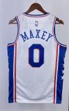 NBA Men 2023 Philadelphia 76ers White #0 MAXEY Swingman Jersey