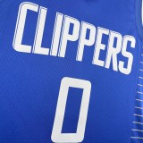 NBA Season 2023 Men Los Angeles Clippers Blue #0 WESTBROOK Jersey High Quality Name and Number Print