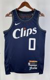 NBA Season 2024 Men Los Angeles Clippers Navy #0 WESTBROOK Jersey High Quality Name and Number Print