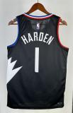 NBA Men 2023 Los Angeles Clippers Black with Jordan Logo #1 HARDEN Jersey High Quality Name and Number Print