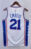 NBA Men 2023 Philadelphia 76ers White #21 EMBIID Swingman Jersey