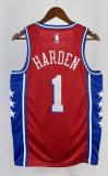 NBA Men 2023 Philadelphia 76ers Red #1 HARDEN Swingman Jersey