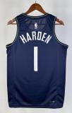 NBA Season 2024 Men Los Angeles Clippers Navy #1 HARDEN Jersey High Quality Name and Number Print