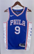 NBA Men 2023 Philadelphia 76ers Blue #9 OUBRE JR. Swingman Jersey