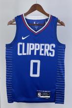 NBA Season 2023 Men Los Angeles Clippers Blue #0 WESTBROOK Jersey High Quality Name and Number Print
