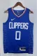 NBA Season 2023 Men Los Angeles Clippers Blue #0 WESTBROOK Jersey High Quality Name and Number Print