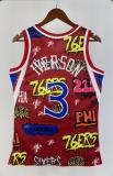 NBA Men 1996-97 Philadelphia 76ers Red #3 IVERSON Swingman Jersey