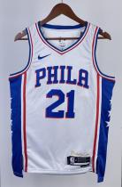 NBA Men 2023 Philadelphia 76ers White #21 EMBIID Swingman Jersey